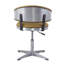 Tabouret pivotant et réglable en curcuma et en chrome