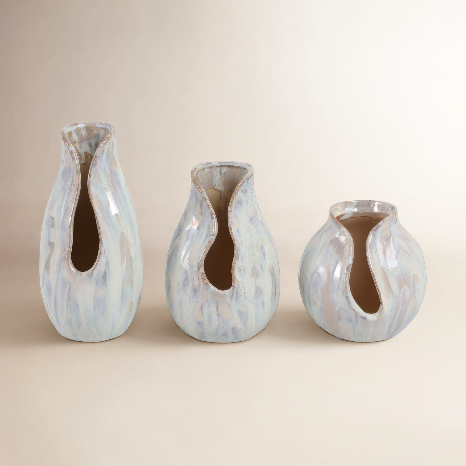 Khimani Ceramic Table Vase, Ivory