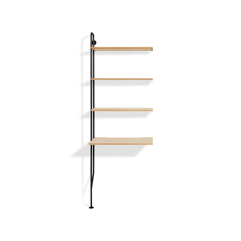 Hitch Desk, Black, White Oak