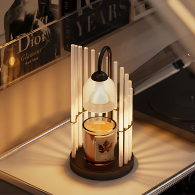Candle Warmer Lamp With Timer And Dimmer, Electric Candle Lamp Warmer, (White)