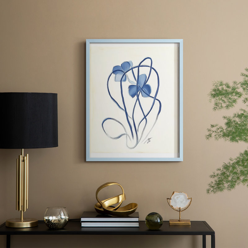 Reproduction encadrée FLORAL Series DCXLVI - bois massif, H 30 po x l 24 po