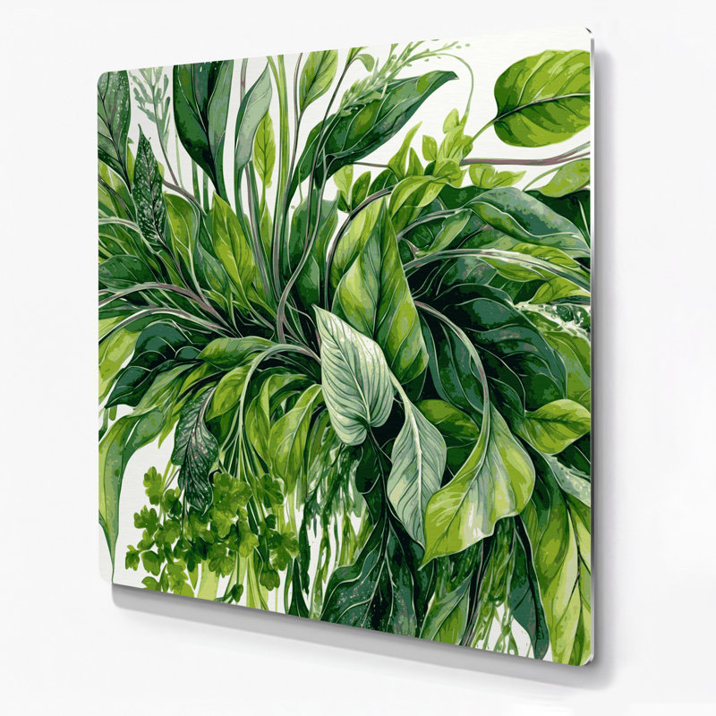 Légumes, agneaux, Quarters, art mural en métal vert, H 12 po x l 12 po