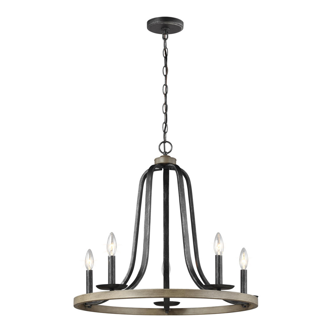 Nick 5 - Light Dimmable Wagon Wheel Chandelier Laurel Foundry Modern Farmhouse®