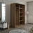 Stylish Wardrobe with Oak & Stone Finish, 78.7 x 41.3 x 20.5 inches | 100% Melamine Coated Particle Board, Thickness: 0.7 inches | Ample Storage Space, Modern Design for Bedroom & Closet Organization-1247113630