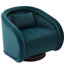Fauteuil moelleux en velours doux pivotant à 360 degrés avec base en bois d'hévéa massif, tapis antidérapants et installation rapide, pour un espace de vie principal