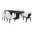 Modern Rectangular Dining Set with Expandable Table