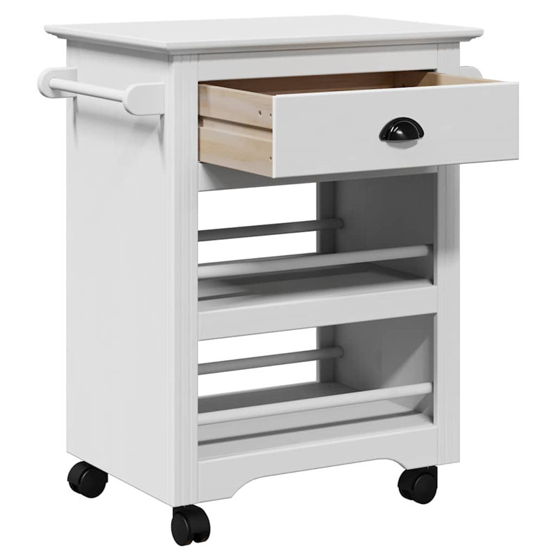 Kitchen Serving Cart, White