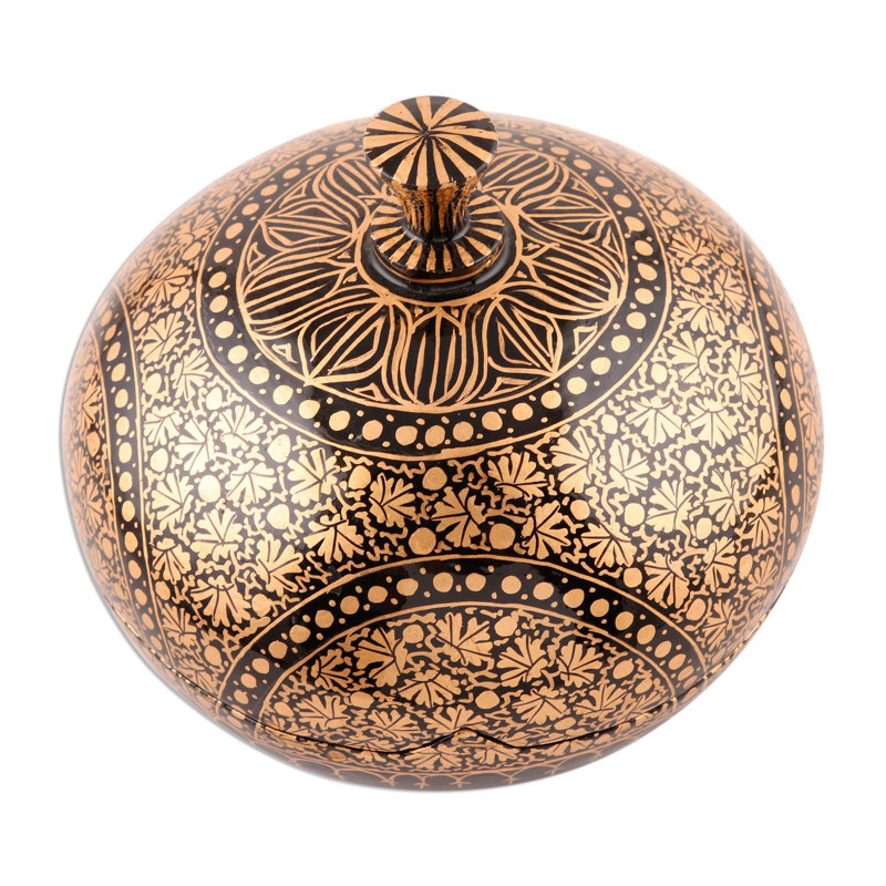 Otselic Handmade Paper Decorative Box, 4.8" H x 5" W x 5" D