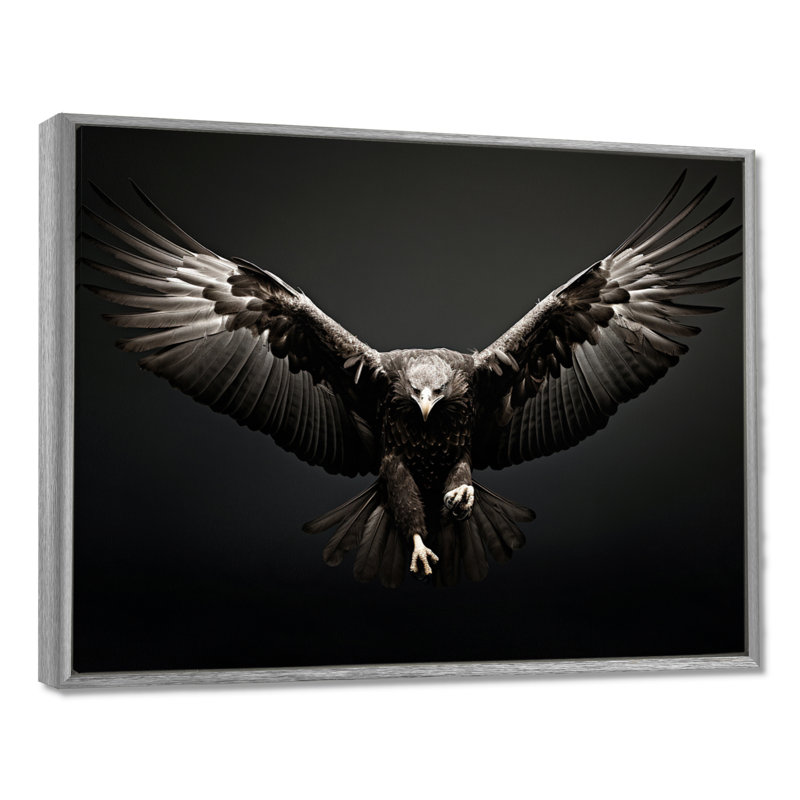 «Bold Eagle Power Hunter II», impressions encadrées, H 16 po x l 32 po x P 1 po, Encadrement argenté