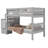 Tena Twin over Twin Solid Wood Standard Bunk Bed with a 3 Step Stairway and 3 Built-In Drawers, Gray-2032779379