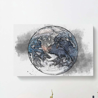 Amazing Image of Earth in Abstract - Wrapped Canvas