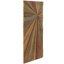 Décoration murale radiale en teck brun fait à la main 39 po x 1 po x 18 po