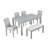 Wooden Dining Rectangular Table With Bench, Kitchen Table With Bench  Small Space,  Person Dining Table-1325616489