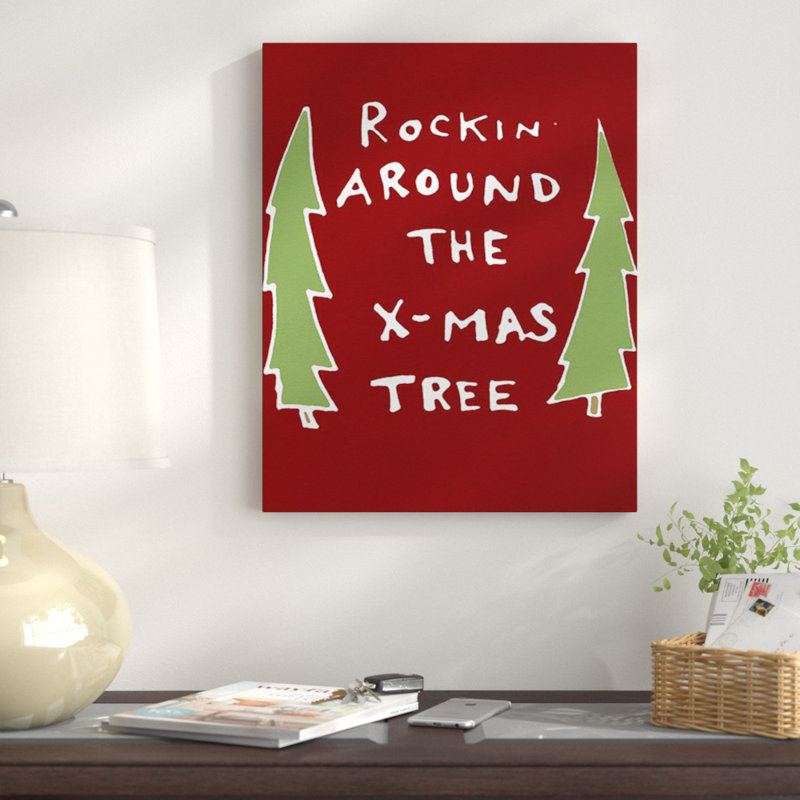 " Rockin Around The Xmas Tree ", 10" H x 8" W, Wrapped Canvas