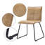 Chaise d'appoint rembourrée en similicuir Tarin-1315719325