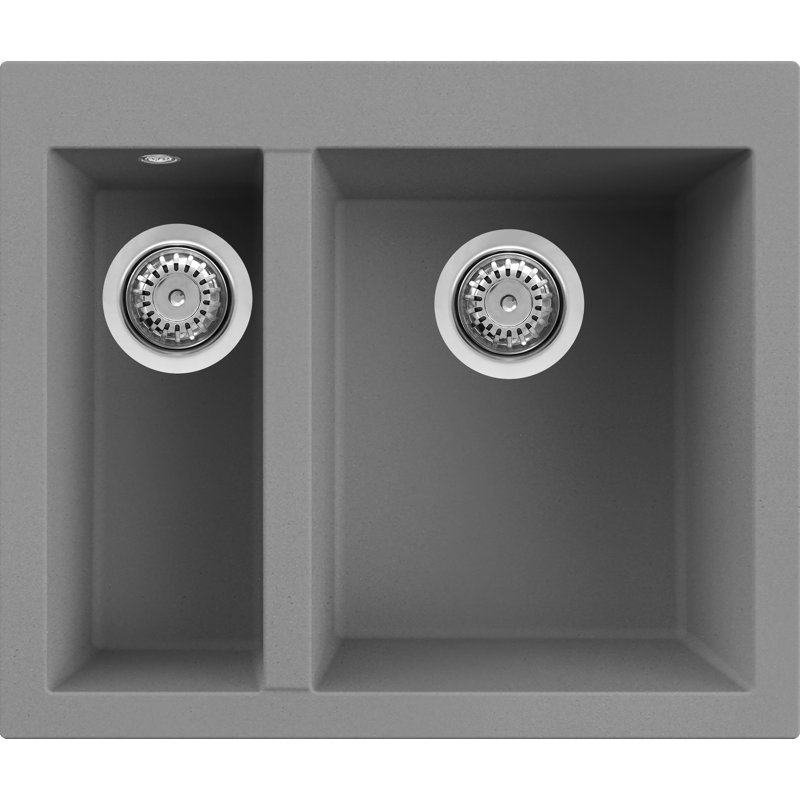 Quadra 1.5 Bowl Inset Kitchen Sink, Light Grey