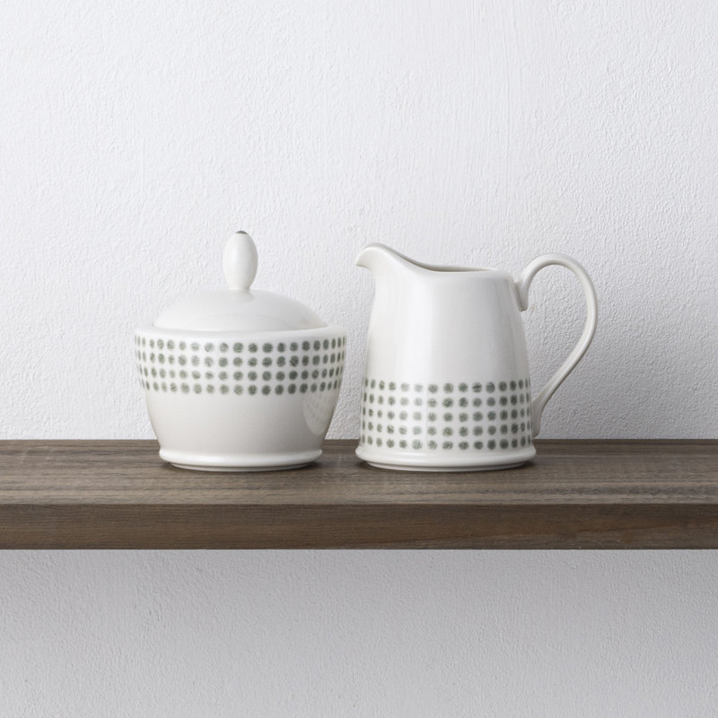 Noritake Hammock Sugar & Creamer Set, Green