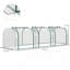 Mini serre Outsunny 10 pi x 3 pi x 2,5 pi, serre portative à tunnel avec portes à fermeture à glissière, housse imperméable aux rayons UV, structure en acier, transparent
