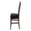 Chaise d'appoint de salle à manger - ensemble de 2, 37 po de hauteur, cuisine, salle à manger, côté, rembourré, similicuir brun, bois massif brun, transitionnel