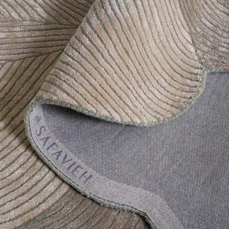Tapis d'intérieur abstrait en laine, coton et laine touffetée à la main Fifth Avenue, Ovale 3 pi x 5 pi