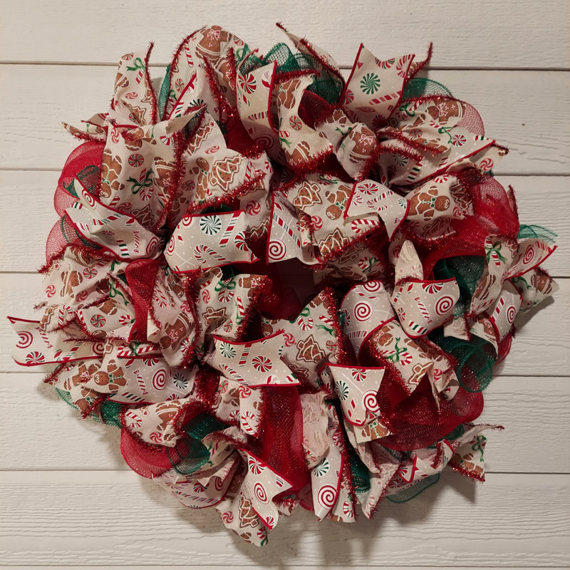 Couronne en maille 22 po Gingerbread