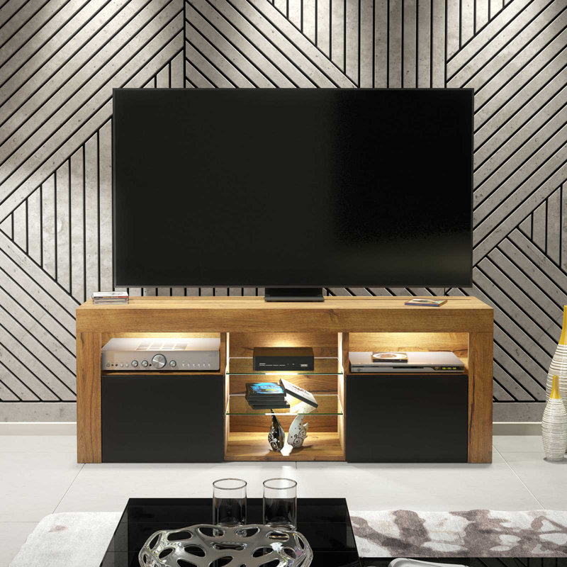 Annagrove TV Stand, Oak/Black