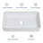 24" L x 13.5" W Rectangular Vessel Sink Rectangular Ceramic Bathroom Sink Above Counter Vessel Sink-49933303
