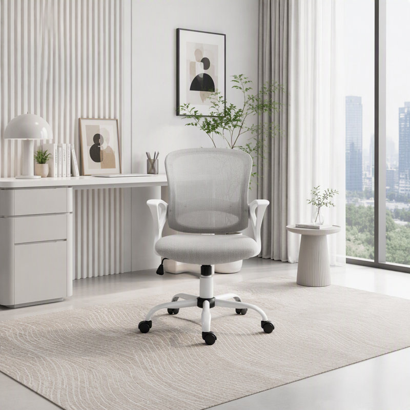 Chaise de bureau en maille à dossier moyen avec fonction berçante