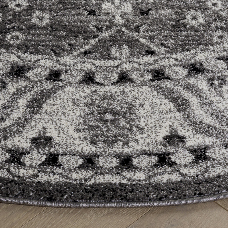 Driffield Vintage Hamadan Performance Oriental Rug, Round 6'7"