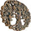 Arbre de vie / oiseau de paix, plaque murale 11 5/8 po