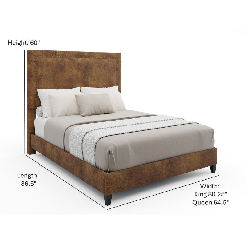 Lit tapissier standard à profil bas Hinth, Grand, Blouson aviateur