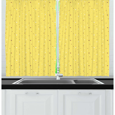 Polka Dots Kitchen Curtain