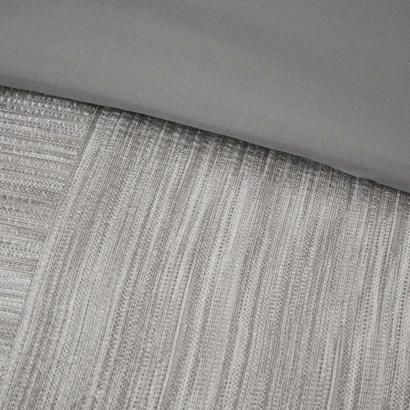 Couette en seersucker gris, taille grand format, 7 pièces, tissu infroissable, taille