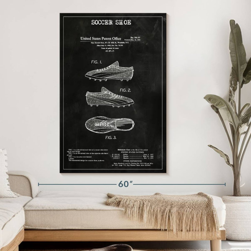 «Soccer Soccer BW», reproduction sur toile, H 51 po x l 34 po 