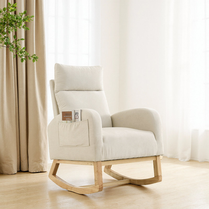 Fauteuil à bascule Teddy, Beige