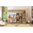 Wood Twin Size Loft Bed With Built-In Desk, LED, Storage Shelves, Cabinets And Staircase-1570490171