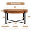 Table basse 31,29 po d'épaisseur rétro moderne avec plateau en bois de sapin-305561473-305561598