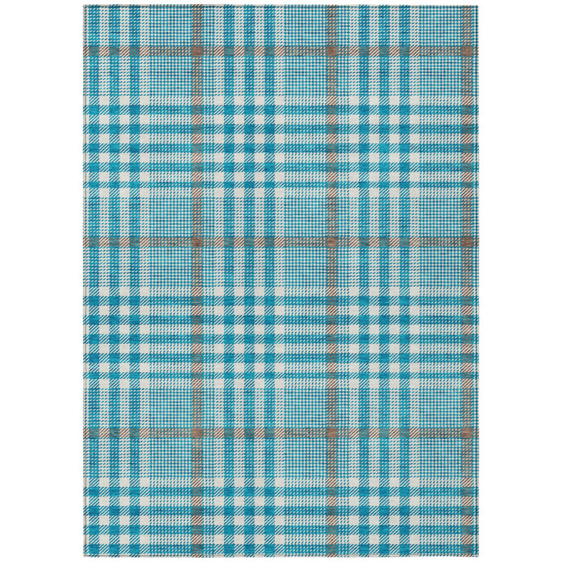 Tapis bleu sarcelle lavable 9 pi x 12 pi bleu sarcelle