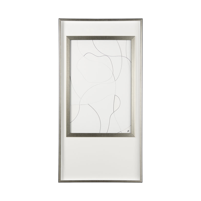Geometry Experiment II a Handmade Original Framed Artwork under Glass, Geometry Experiment I