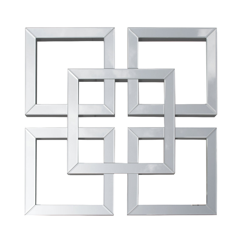 Abstract Wall Decor, White/Silver