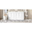 Spacieux meuble-lavabo blanc 72 po avec lavabo en résine, style Shaker moderne