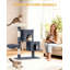 95cm Cat Tree for Indoor Cats, Cat Tower with Adjustable Base, Soft Large Platform, Plush Ball, Cat Bed, Scratching Post, Basket, Sisal Rope, Spacious and Sturdy-1670689689