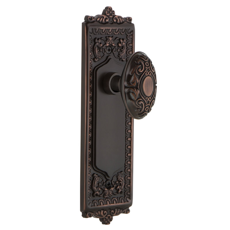 Plaque à œuf et jeu de fléchettes avec bouton de porte victorien, Bronze intemporel, 2,375 po