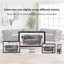 63"Chesterfield ?Tech Fabric Sofa,High-Tech Fabric Roll Armrest Sofa,Upholstered Mid Century Modern Couch,2 Seater Couch For Living Room, Office, Apartment, Brown-1391388594-1391388595