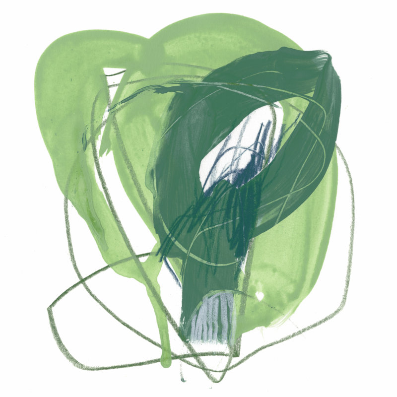 Jade Schematic III by June Erica Vess - Wrapped Canvas Painting, 91cm H x 91cm W x 3.8cm D