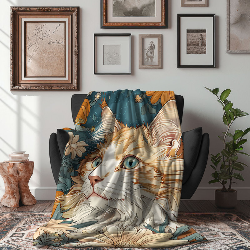  Couverture pour chat Blossom-Touched, L 60 po x L 80 po