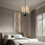 Lustre 4 lumières avec abat-jour en verre-1190579645