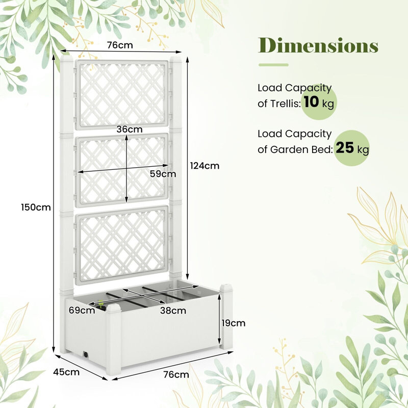 Caelon Planter Box, White