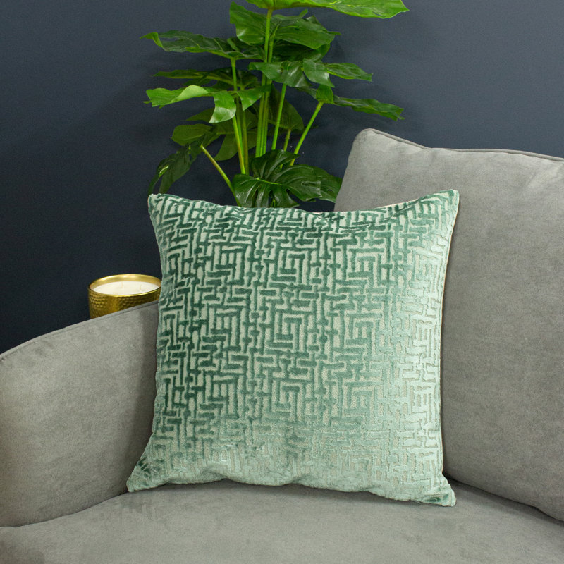 Croom Geometric Square Cushion Cover, Mint