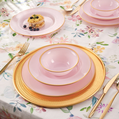 Piece Porcelain China Dinnerware Set - Service for 6
